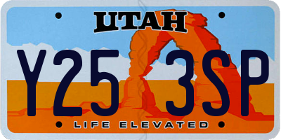 UT license plate Y253SP