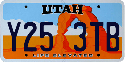 UT license plate Y253TB