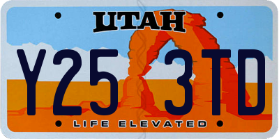 UT license plate Y253TD