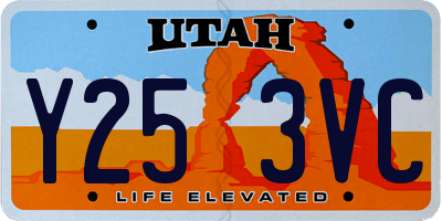 UT license plate Y253VC