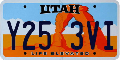 UT license plate Y253VI