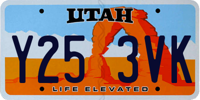 UT license plate Y253VK