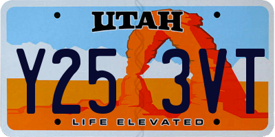 UT license plate Y253VT