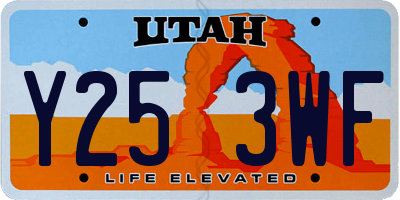 UT license plate Y253WF