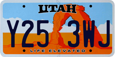 UT license plate Y253WJ