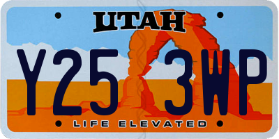 UT license plate Y253WP
