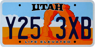 UT license plate Y253XB
