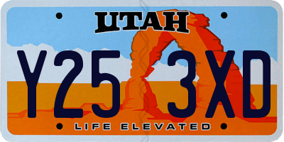 UT license plate Y253XD