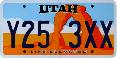 UT license plate Y253XX