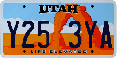 UT license plate Y253YA