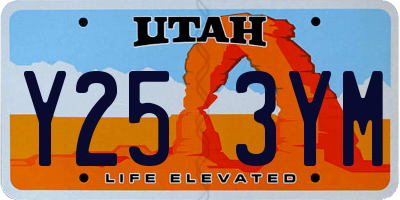 UT license plate Y253YM