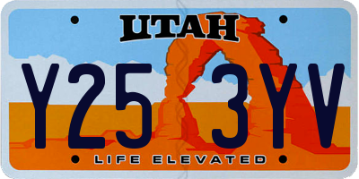 UT license plate Y253YV