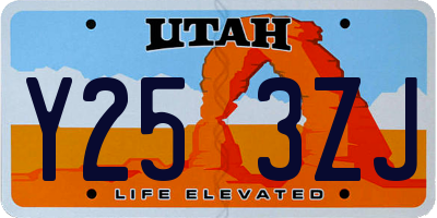 UT license plate Y253ZJ