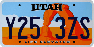 UT license plate Y253ZS