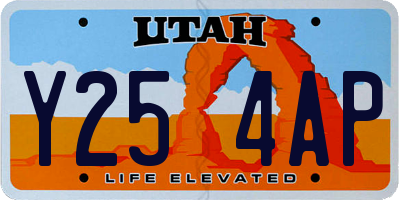UT license plate Y254AP