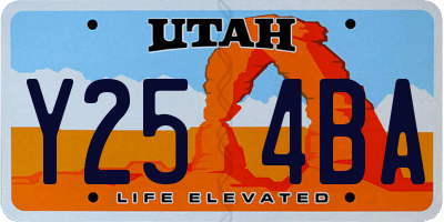 UT license plate Y254BA