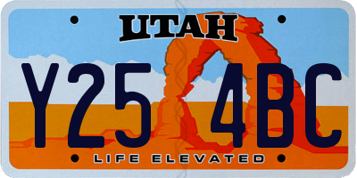 UT license plate Y254BC