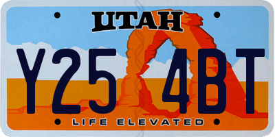 UT license plate Y254BT