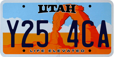UT license plate Y254CA