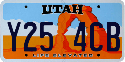 UT license plate Y254CB