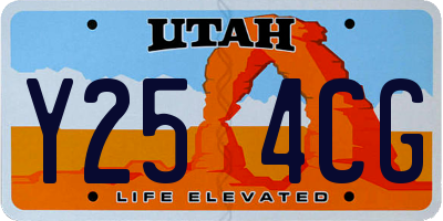 UT license plate Y254CG