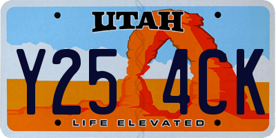 UT license plate Y254CK