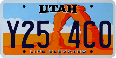 UT license plate Y254CO