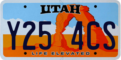 UT license plate Y254CS