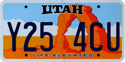 UT license plate Y254CU