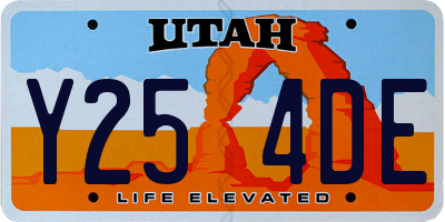 UT license plate Y254DE