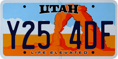 UT license plate Y254DF