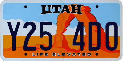 UT license plate Y254DO