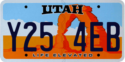 UT license plate Y254EB