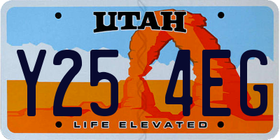 UT license plate Y254EG