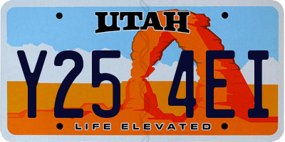 UT license plate Y254EI