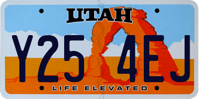 UT license plate Y254EJ