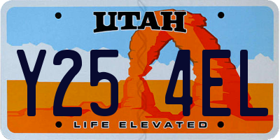 UT license plate Y254EL
