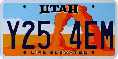 UT license plate Y254EM