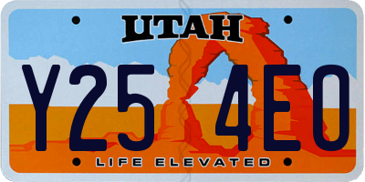 UT license plate Y254EO