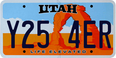 UT license plate Y254ER