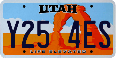UT license plate Y254ES