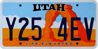 UT license plate Y254EV