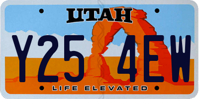 UT license plate Y254EW