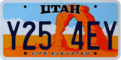 UT license plate Y254EY