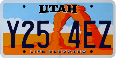 UT license plate Y254EZ