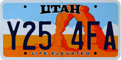 UT license plate Y254FA
