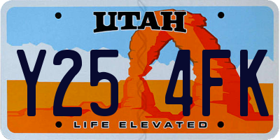 UT license plate Y254FK