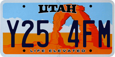 UT license plate Y254FM