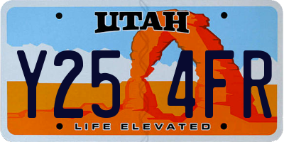 UT license plate Y254FR