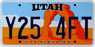 UT license plate Y254FT